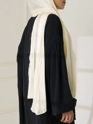 Cream Silk Organza Hijab