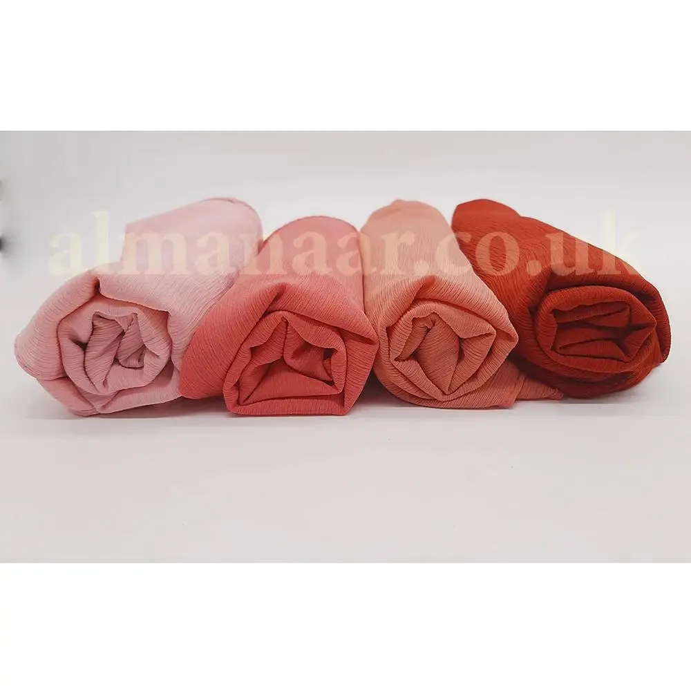 Crinkle Chiffon Hijab - Rust