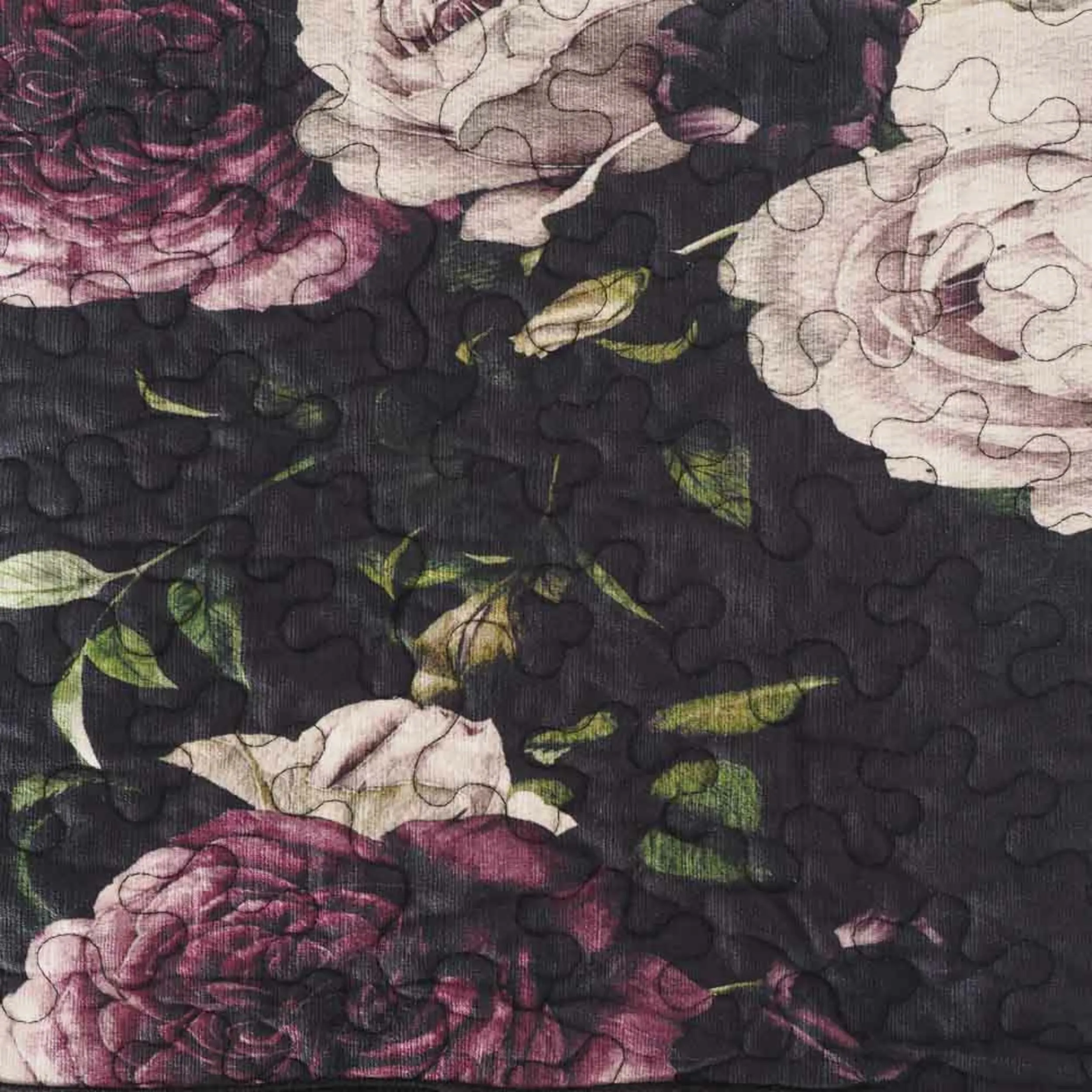 Cuscino Purple Rose Velvet Black Throw 130x220cm