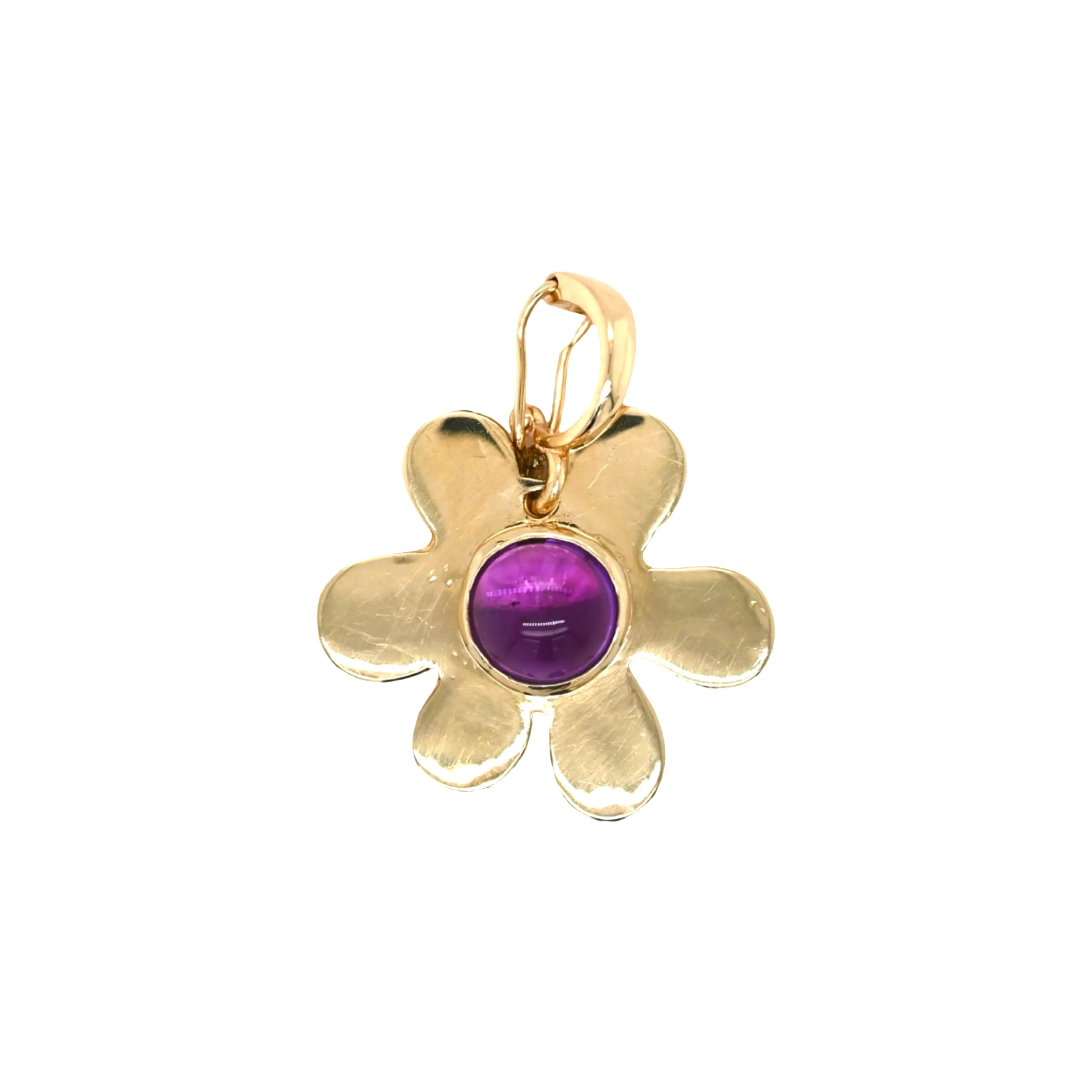 Daisy Charm with Cabochon Amethyst