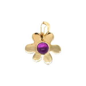Daisy Charm with Cabochon Amethyst