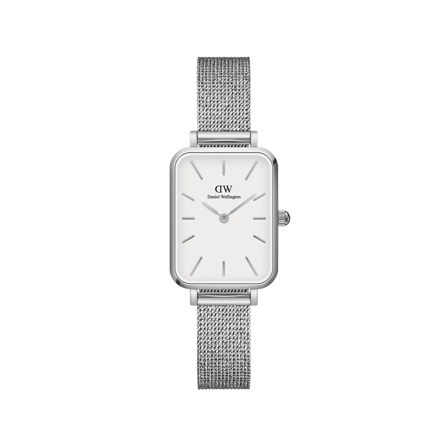 Daniel Wellington Quadro 20X26 Pressed Sterling Silver and White Watch