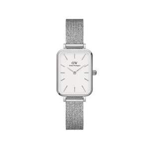 Daniel Wellington Quadro 20X26 Pressed Sterling Silver and White Watch