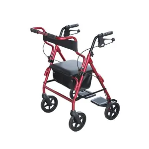 DAYS 2 in 1 Transit Rollator Red - Perform Health