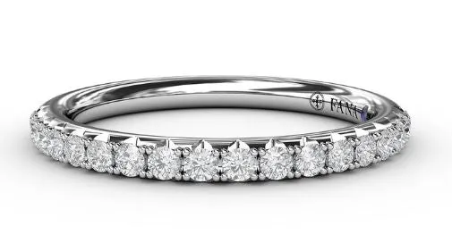Delicate Pavé Diamond Anniversary Band