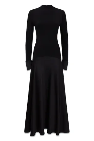 Florere Knitted Satin Midi Dress