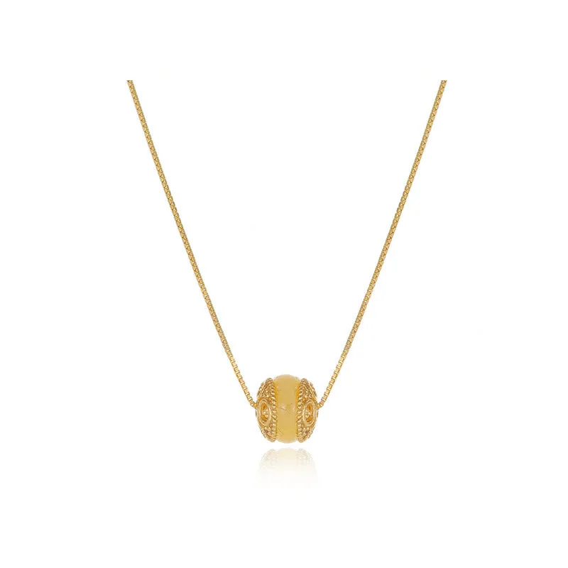 Fortune's Favor S925 Sterling Silver Bee Pendant Necklace