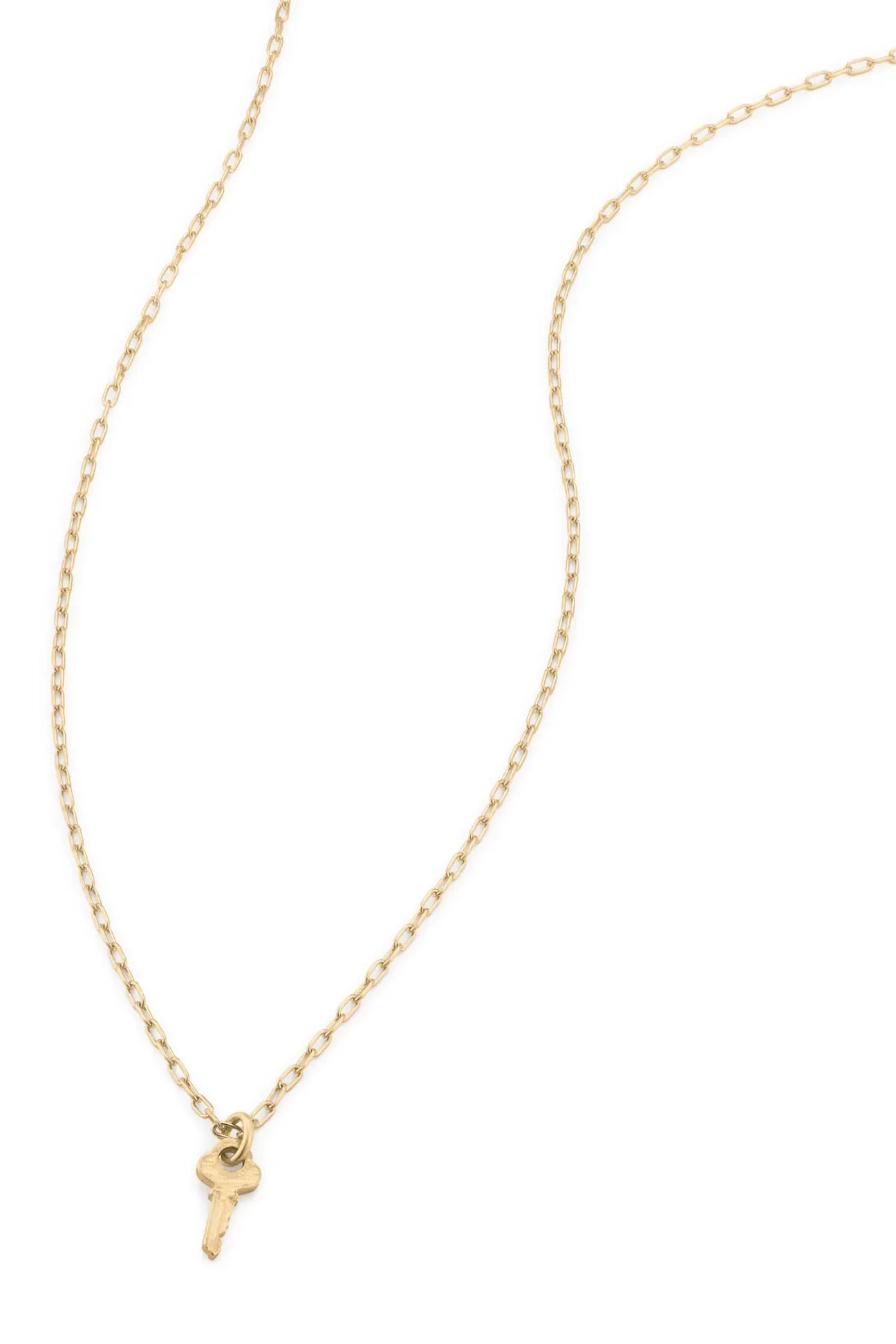 Gold Key Charm Necklace