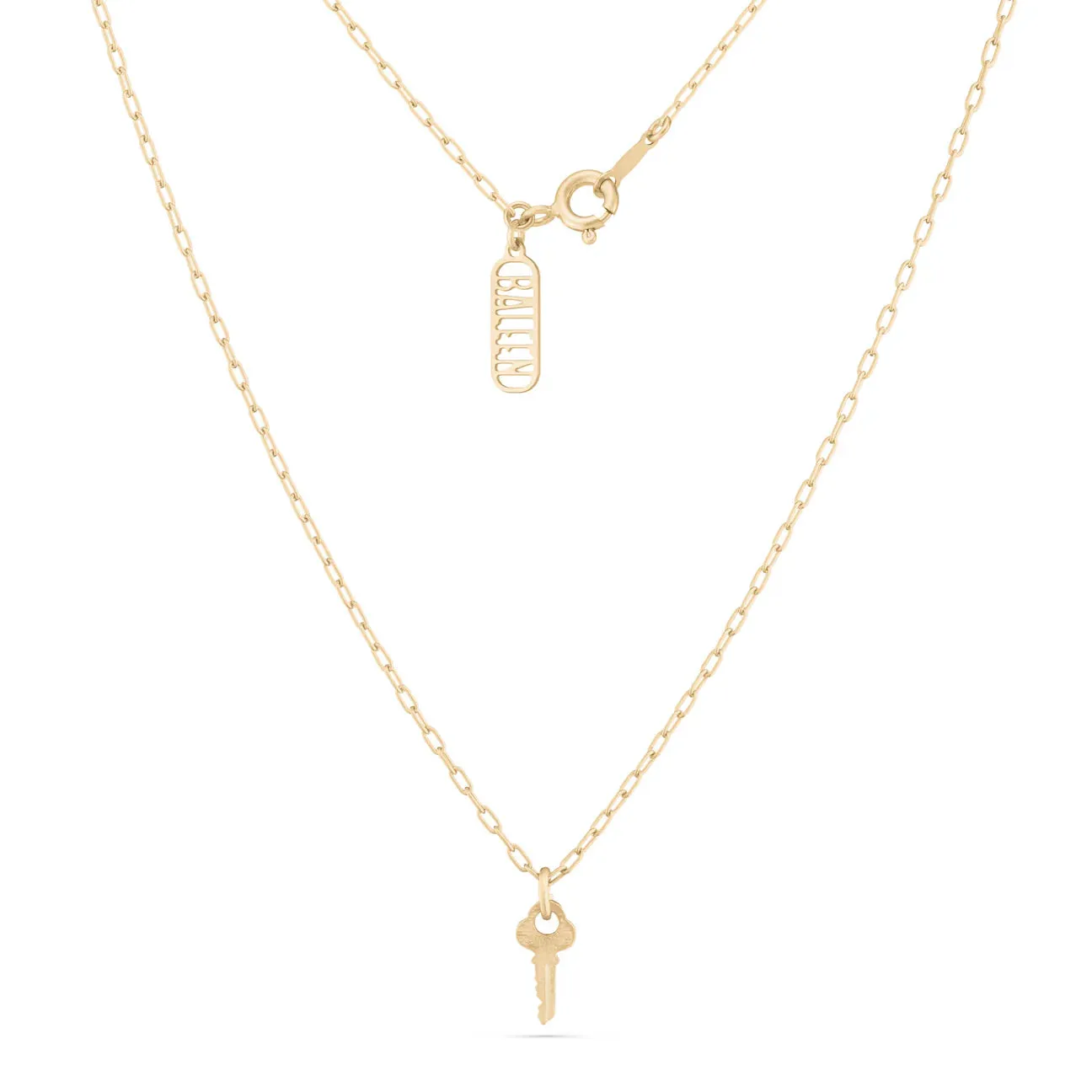 Gold Key Charm Necklace