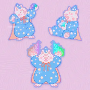 Holographic Wagging Wizards Sticker Set