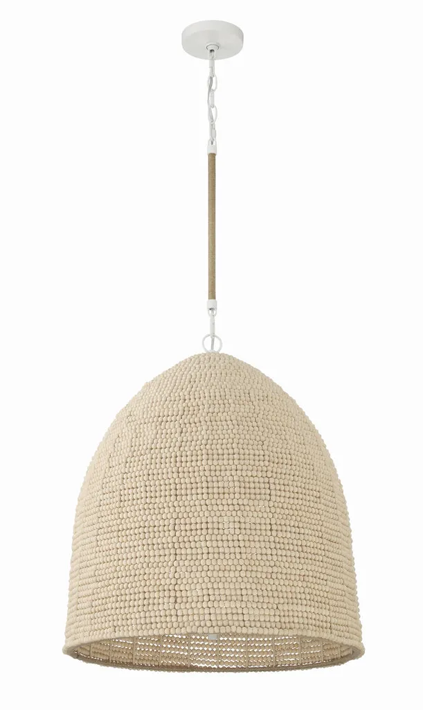Jasper 6 Light Matte White Chandelier