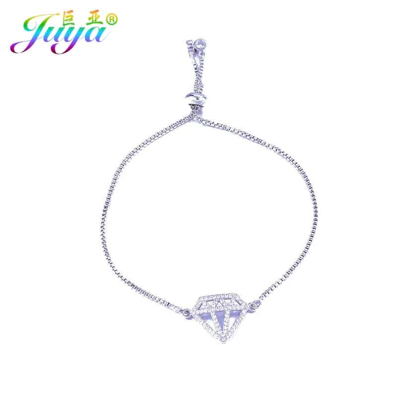 Juya Dropshipping Slider Chain Adjustable Bracelets Handmade Luxury Charm Bracelets For Women Men Gold/Silver/Rose Gold Bracelet