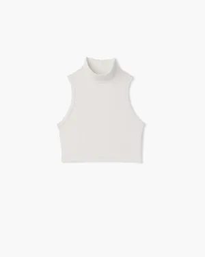 Light Rib Mockneck Tank - Ivory