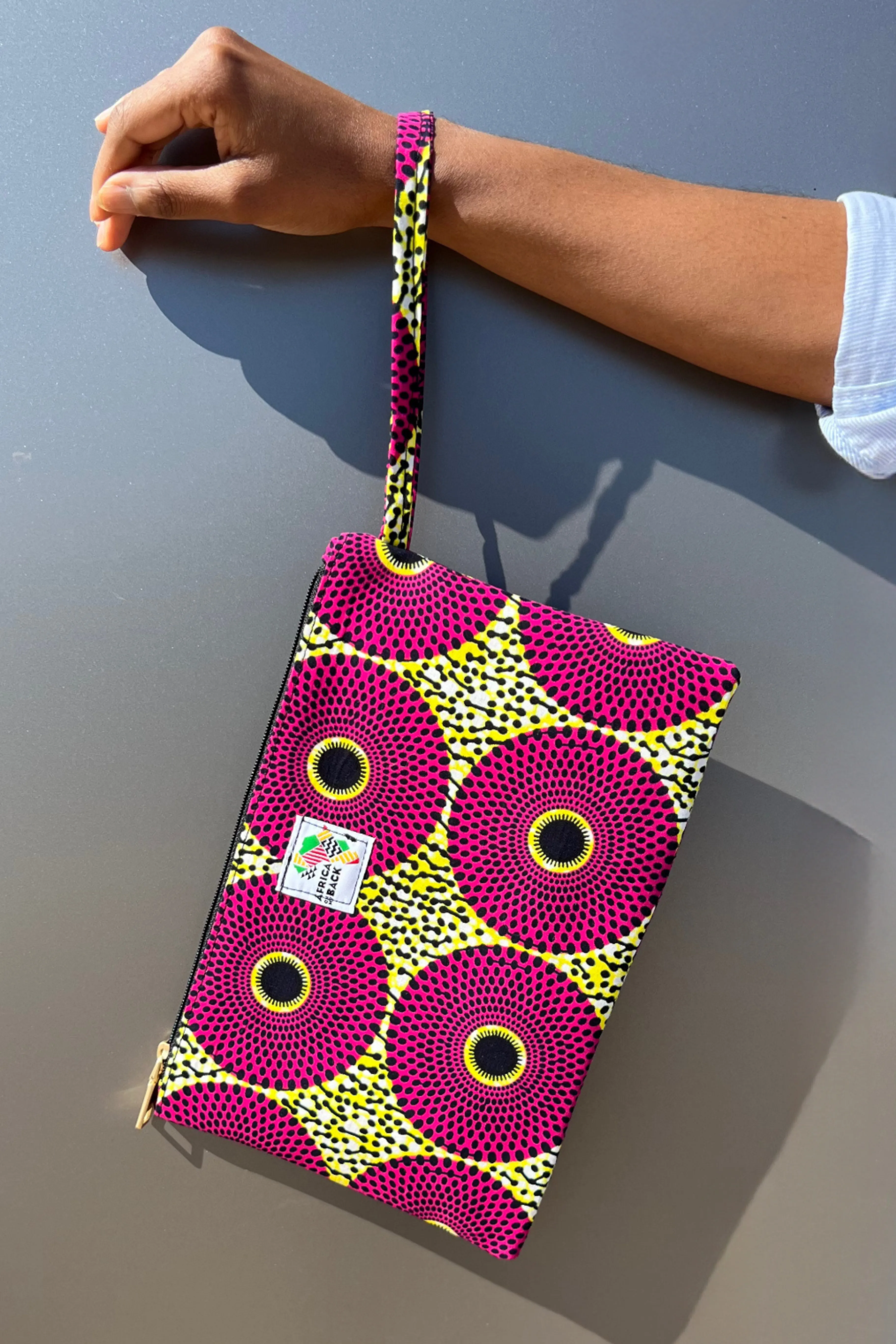 Lime and Magenta Wristlet