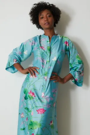 Lotus Garden Zip Caftan