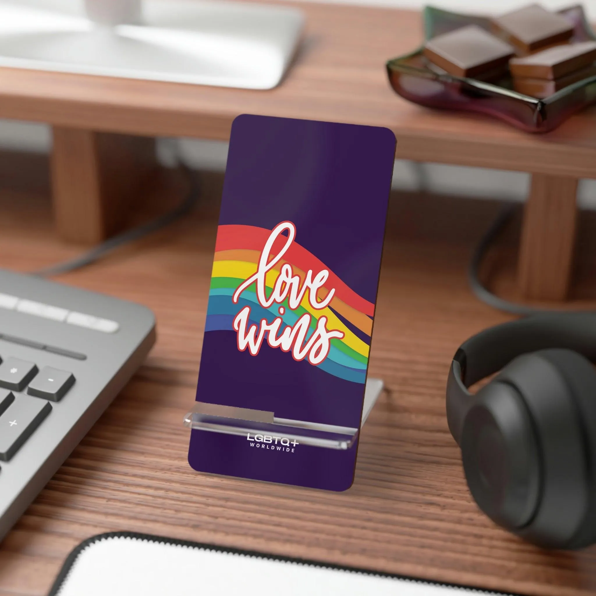 ,,LOVE WINS" Handyhalter für Smartphones