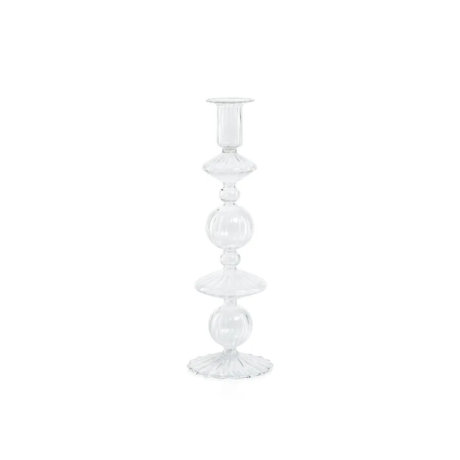 Lucerna Glass Taper Holder - Clear
