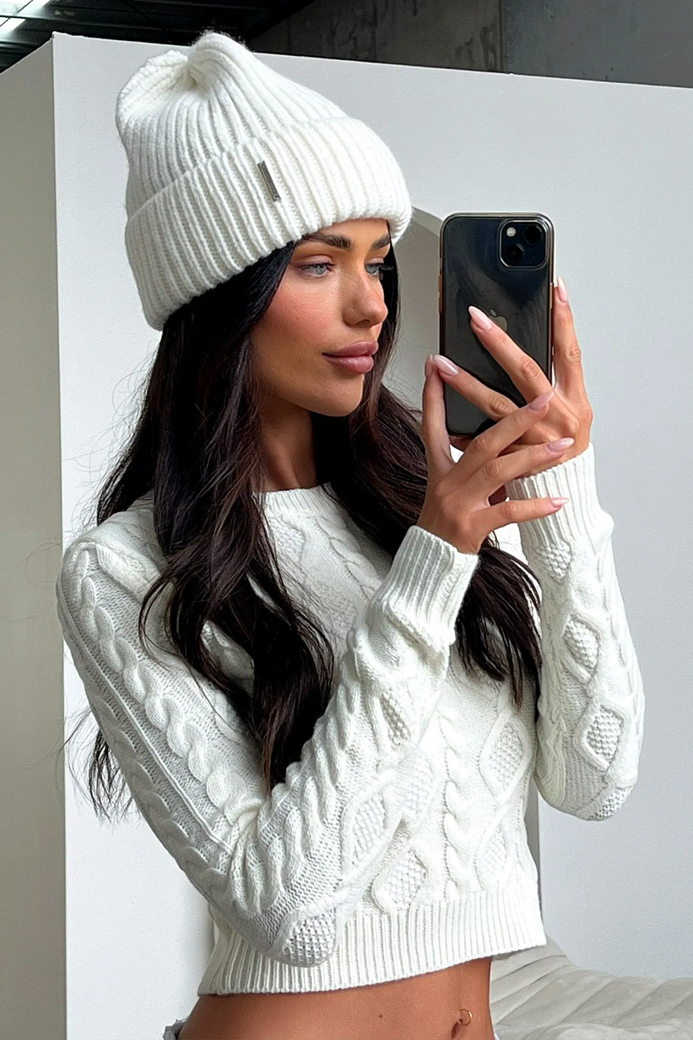 Luna Beanie - White