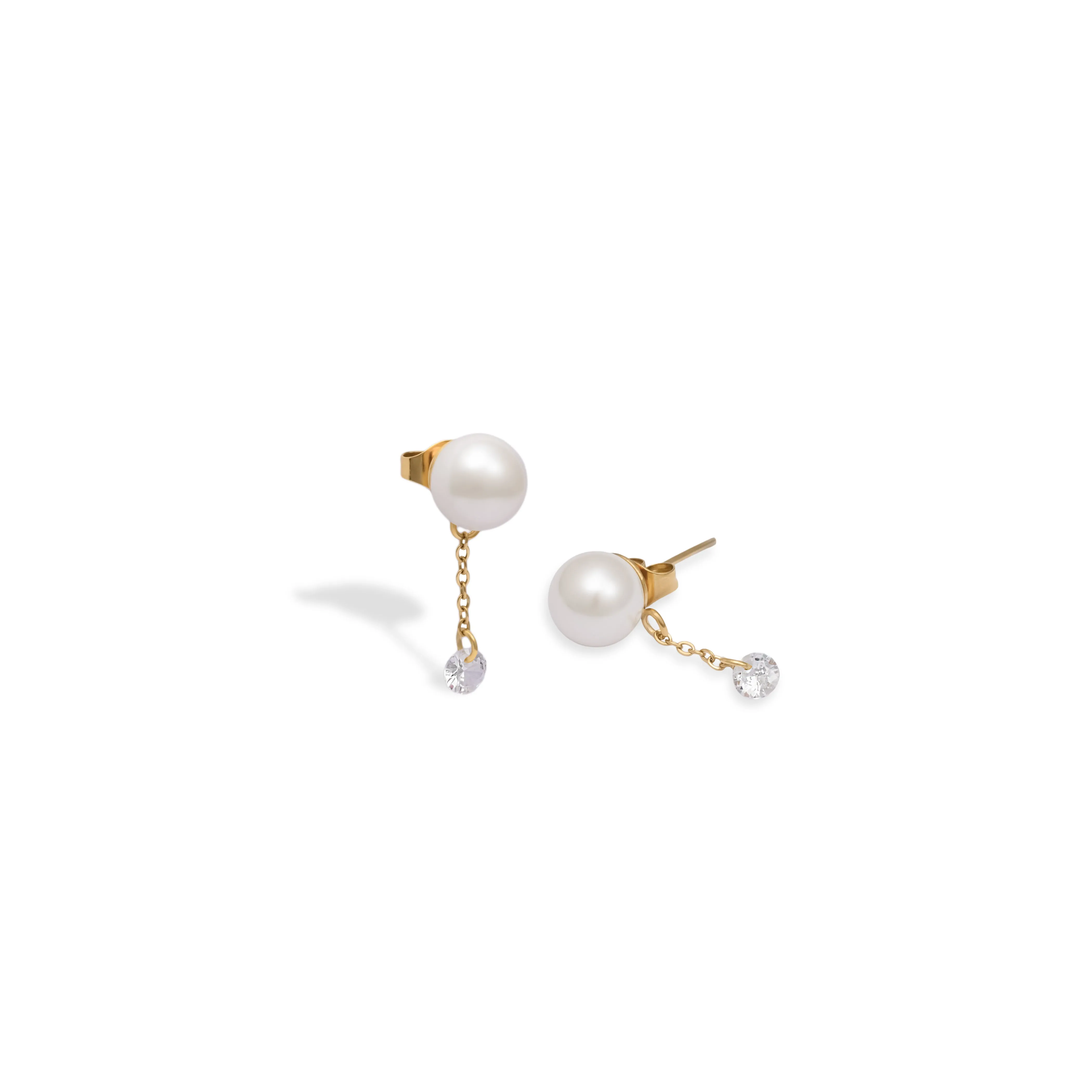 Lustrous Pearl Charm Earrings