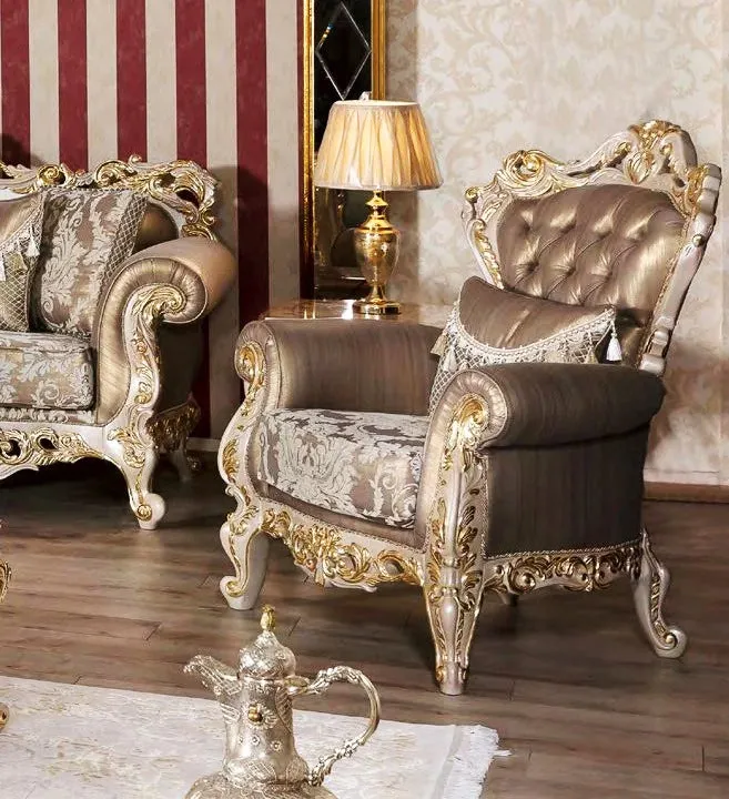 Luxury Design Solid Teak Wood Carving Sofa Set