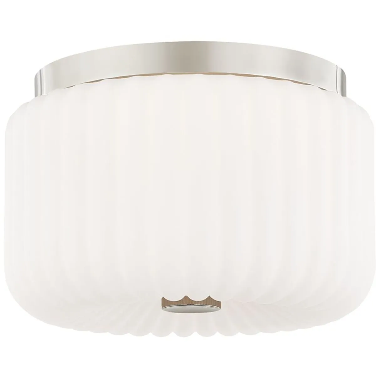 Lydia 10 in. 2 Lights Flush Mount Light Polished Nickel Finish