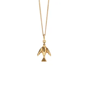 Meadowlark Dove Charm Necklace - Gold Plated