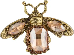 MLEPUS Yellow Rhinestone Honey Bee Brooch Pin for Women Men Gold plated Fashion Crystal Vintage Insect Animal Bumblebee Brooch Lapel Pin Clothing Accessories Jewellery Hat Bag Suit Tie DIY