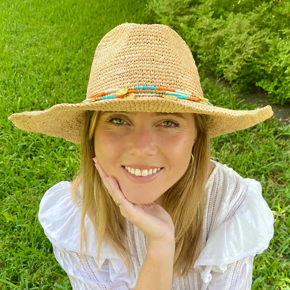 Nikki Beach Ibiza Crochet Raffia Sun Hat