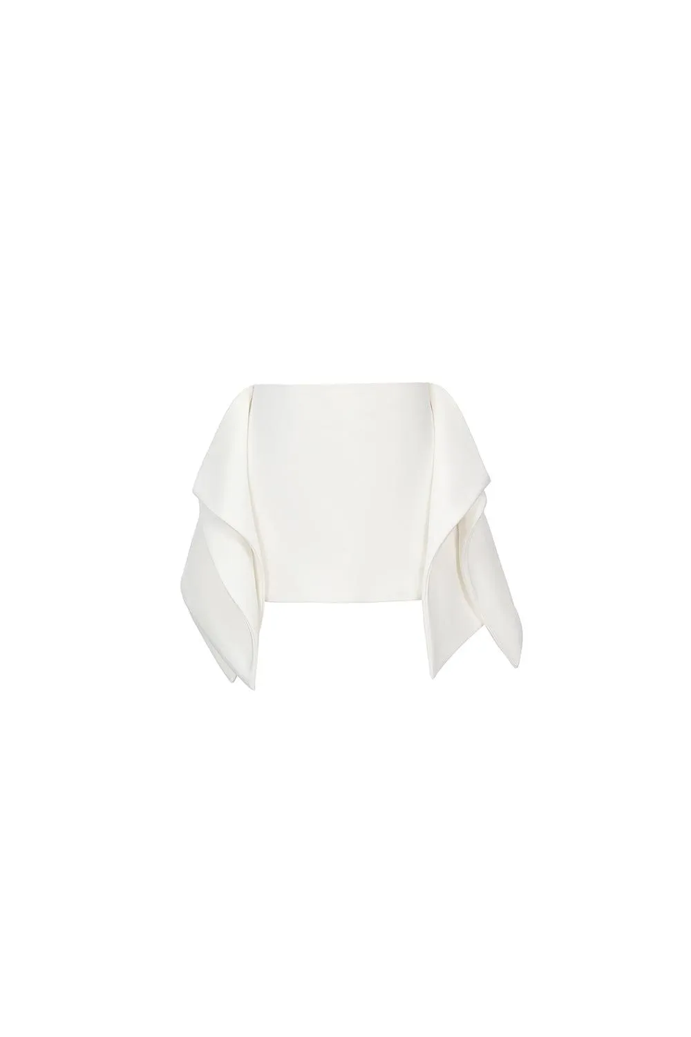 Ophelia Peplum Cuff Sleeved Crinkle Chiffon Ankle Length Dress