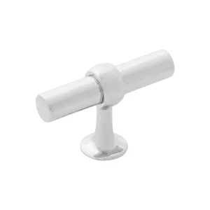 Ostia Collection T-Knob 2-1/2 Inch X 13/16 Inch Chrome Finish