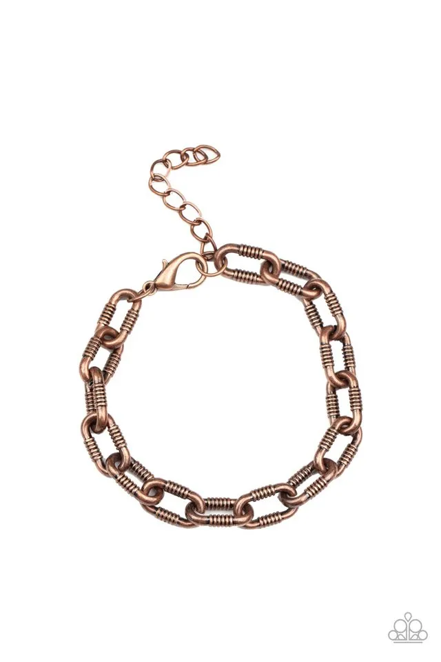 Paparazzi Bracelet ~ Industrial Infantry - Copper