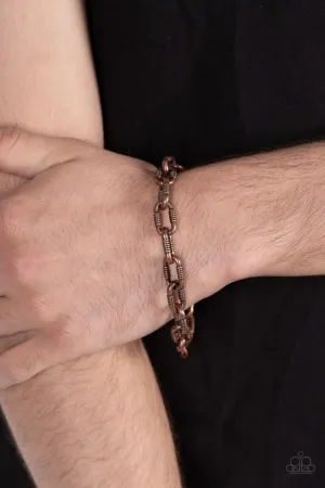 Paparazzi Bracelet ~ Industrial Infantry - Copper