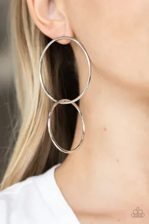 Paparazzi City Simplicity - Silver Hoop Earrings