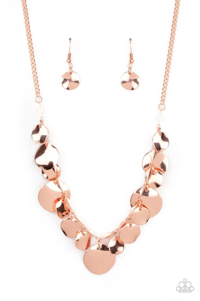 Paparazzi Necklace ~ GLISTEN Closely - Copper