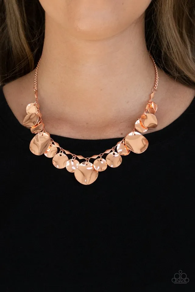 Paparazzi Necklace ~ GLISTEN Closely - Copper