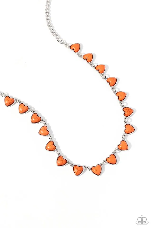 Paparazzi Necklace ~ Sentimental Stones - Orange