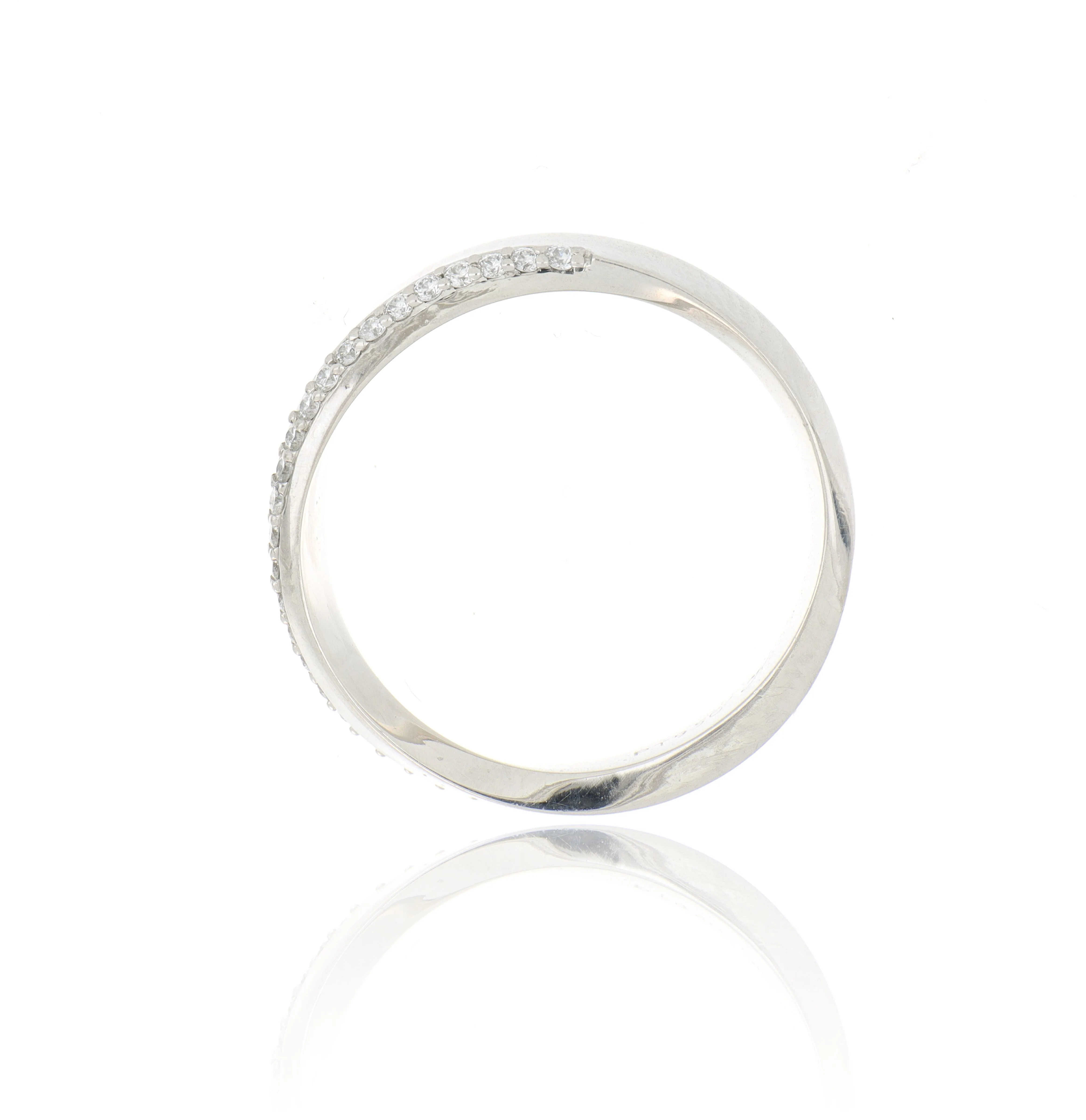 Platinum Diamond Mobius Ring