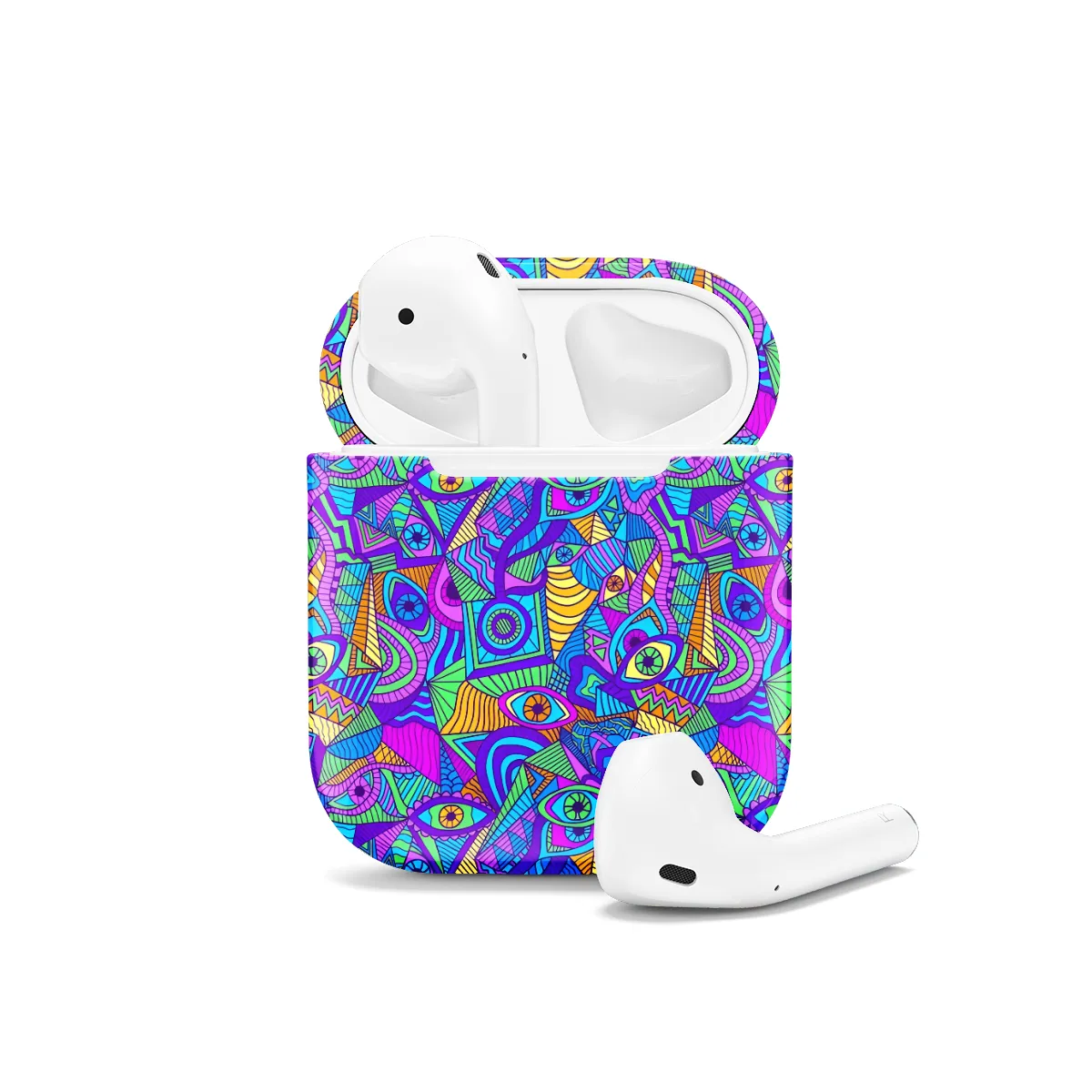 Psychedelic Colorful Eyes Seamless AirPods Case AirPods Pro AirPods Pro 2 AirPods 3 AirPods 2 Glossy 1612