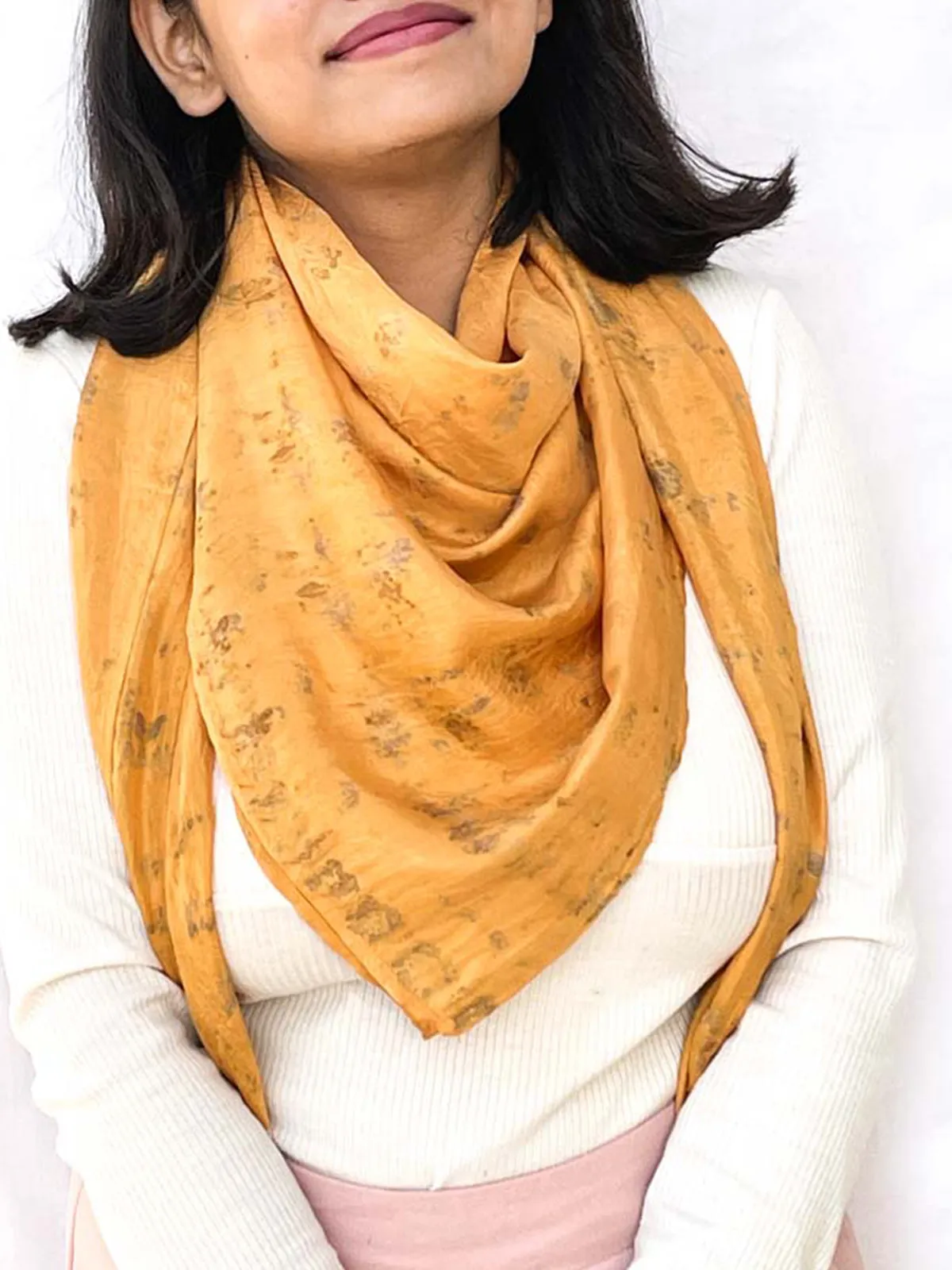 Radiant Yellow Silk Square Scarf