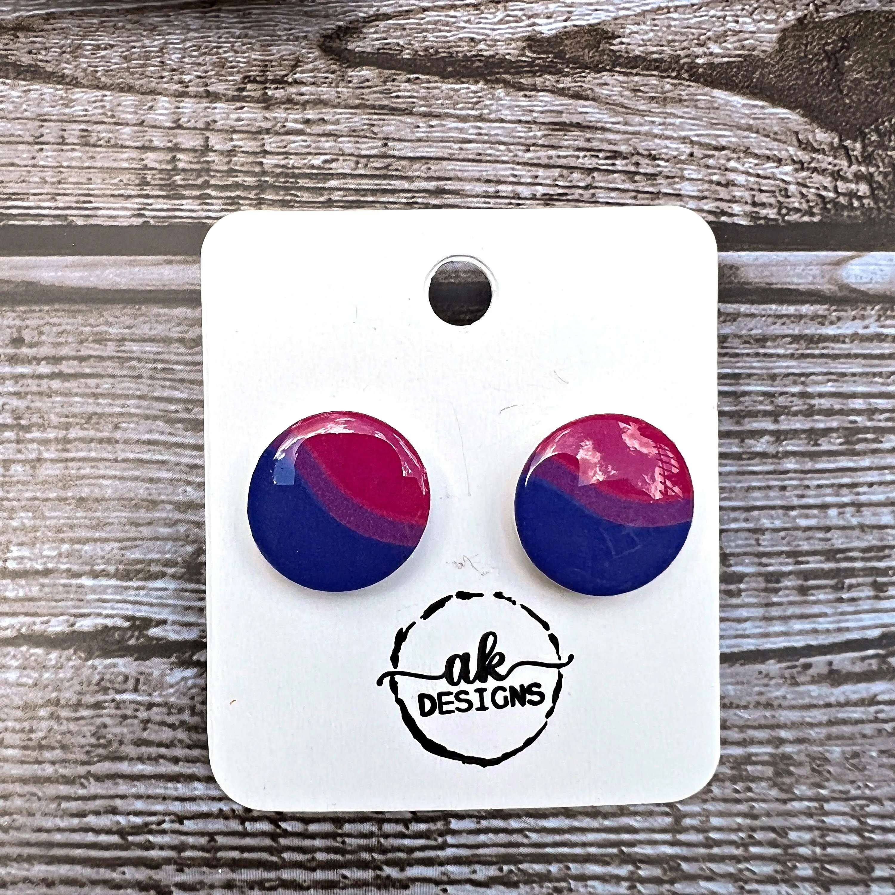 Rainbow LGBTQ  Trans Gay Poly Lesbian Pansexual Pride Hypoallergenic Stud Plastic Earrings