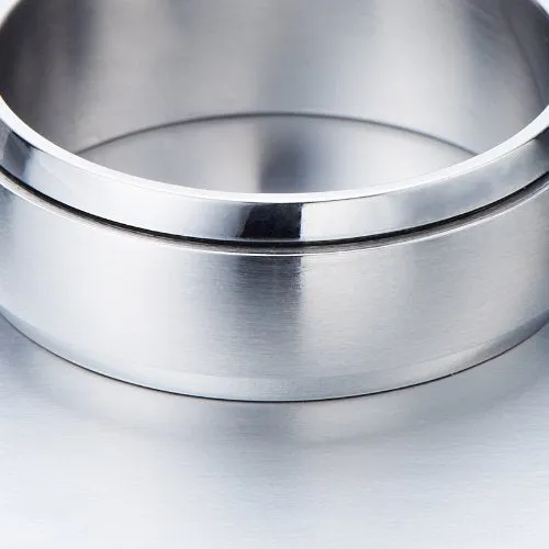 Refined Style Stainless Steel Spinner Unisex Ring Man Ring Comfort Fit 8mm