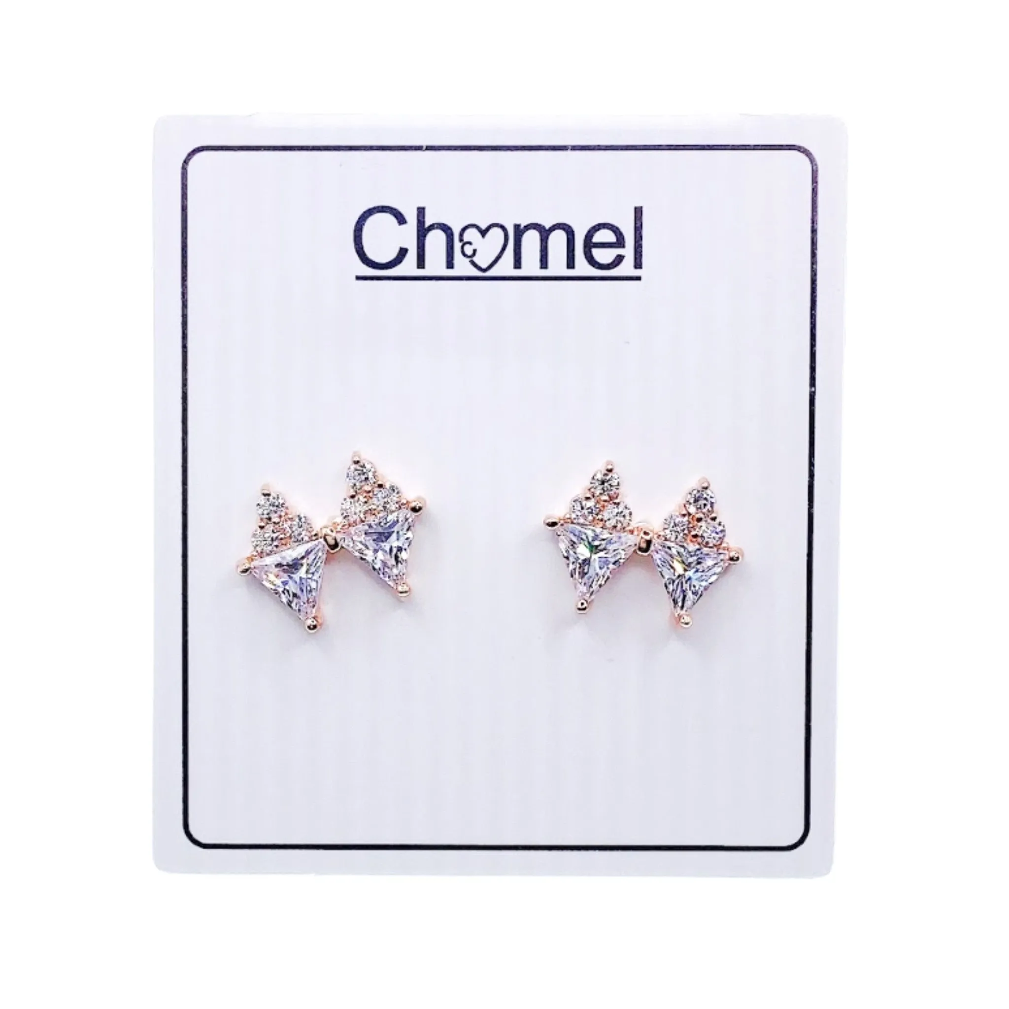 Ribbon Cubic Zirconia Earrings