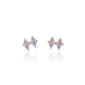 Ribbon Cubic Zirconia Earrings