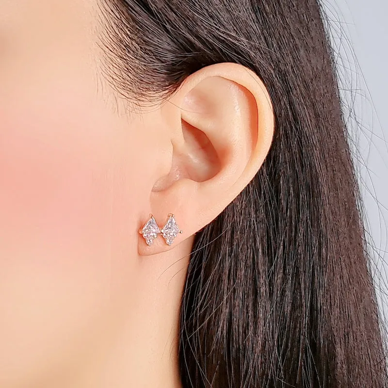 Ribbon Cubic Zirconia Earrings