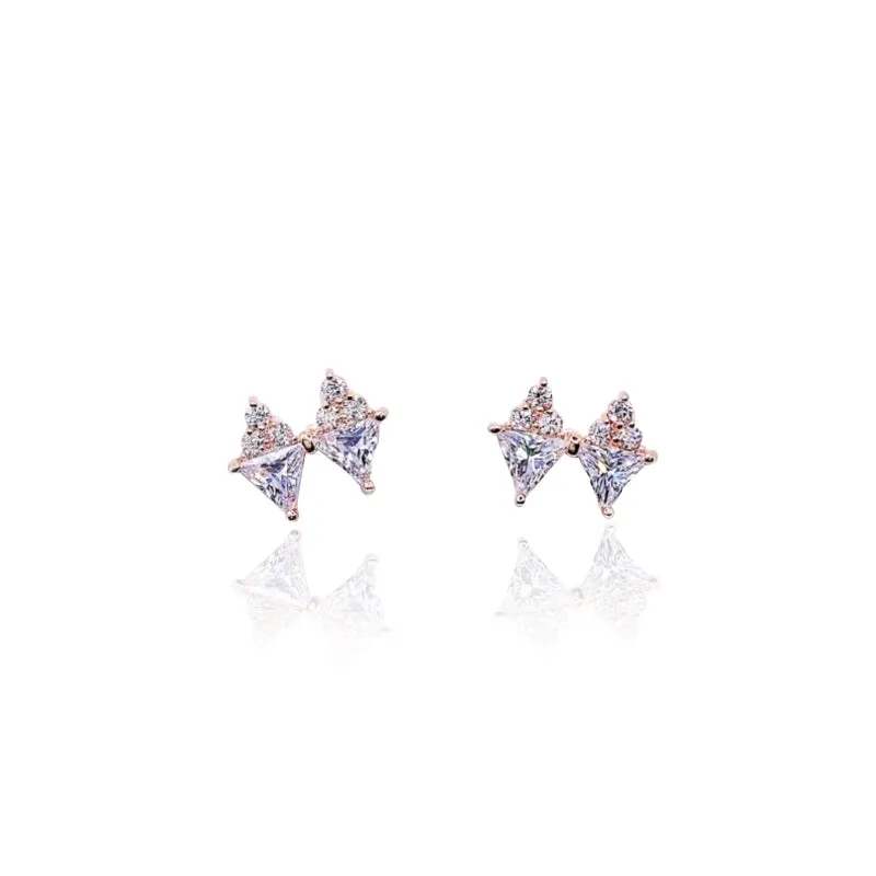 Ribbon Cubic Zirconia Earrings