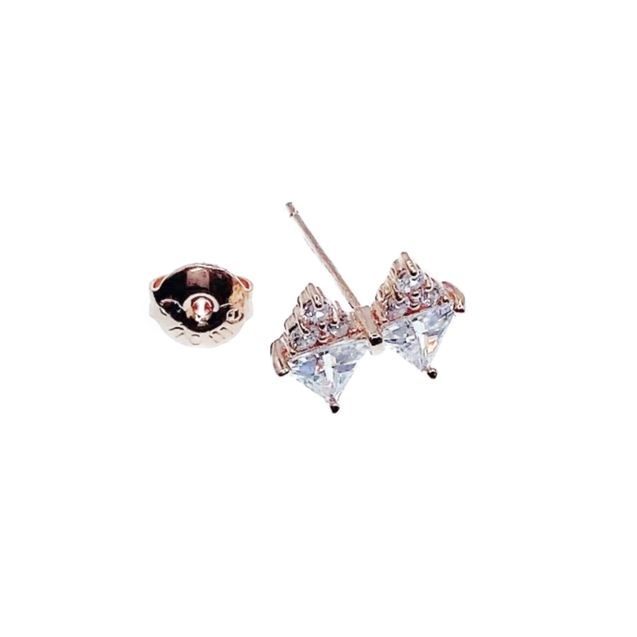 Ribbon Cubic Zirconia Earrings