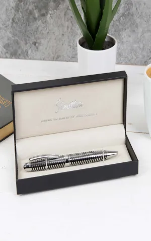 Roller Ball Pen - Silver & Black