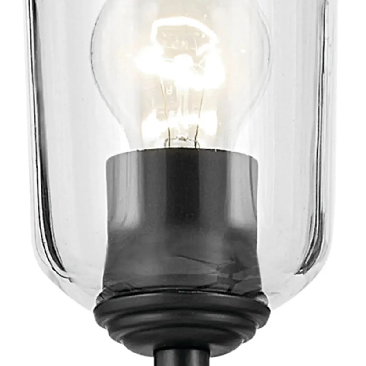 Shailene 27" 9-Light Chandelier with Clear Glass, Black Finish
