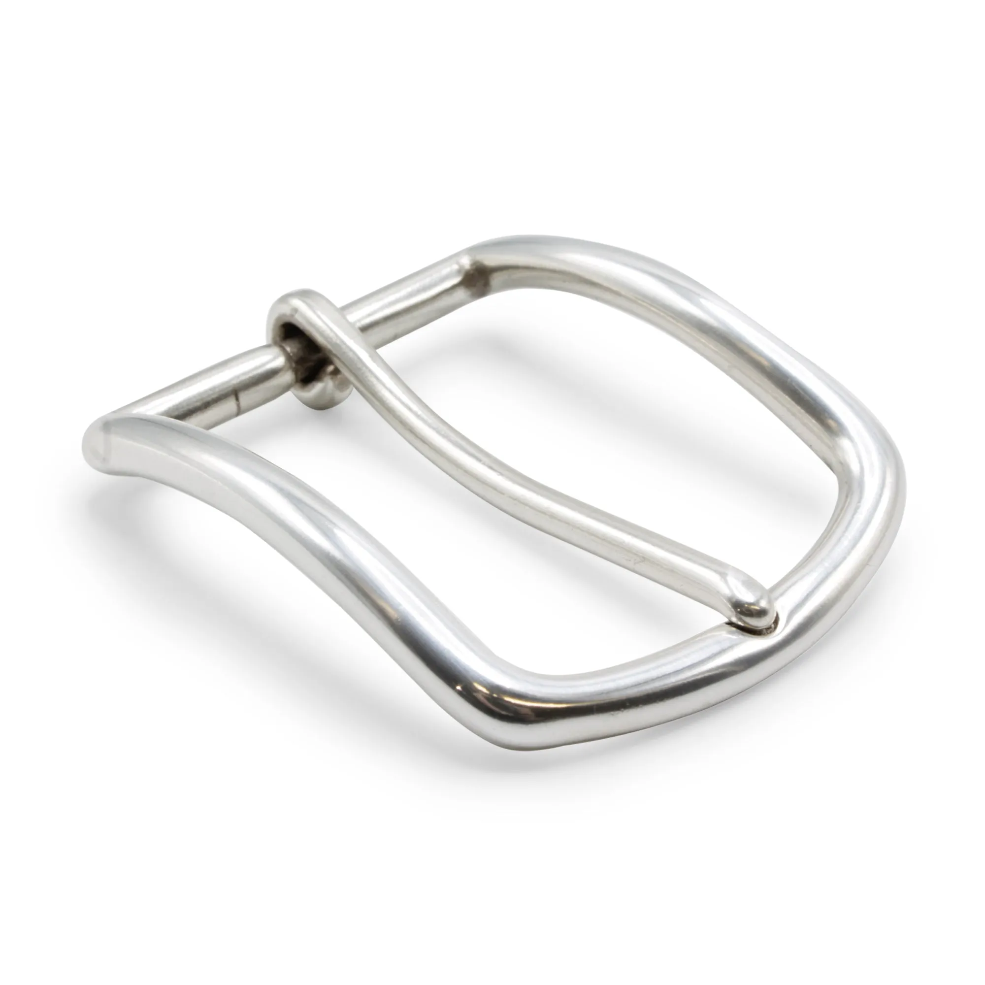 Slimline Elongated Curved Classic Prong Buckle 40mm