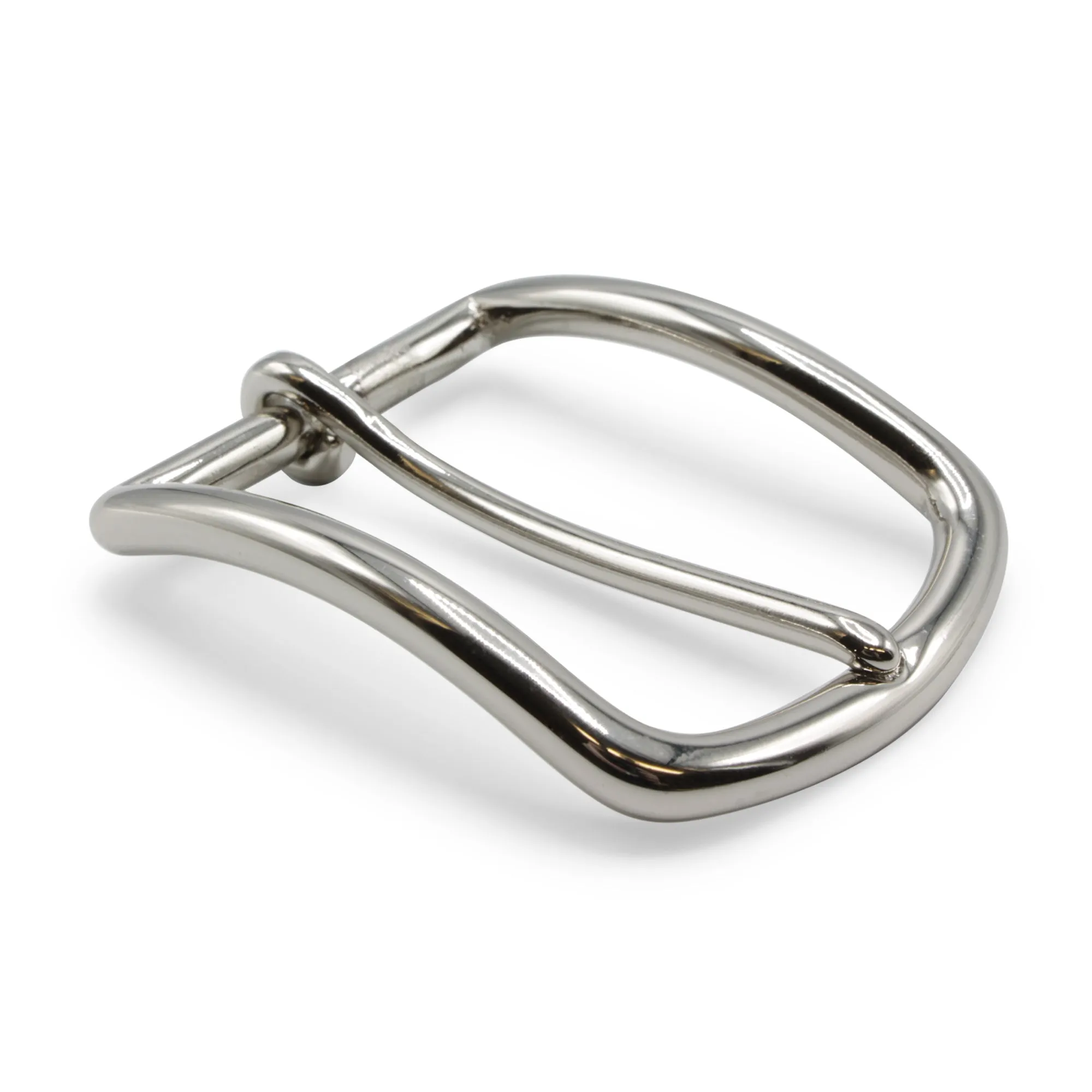 Slimline Elongated Curved Classic Prong Buckle 40mm